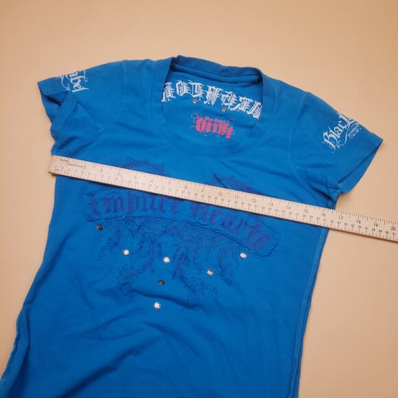 Vintage y2k Blac Label Pink Impure Hearts Womens studded Top M - Picture 13 of 15